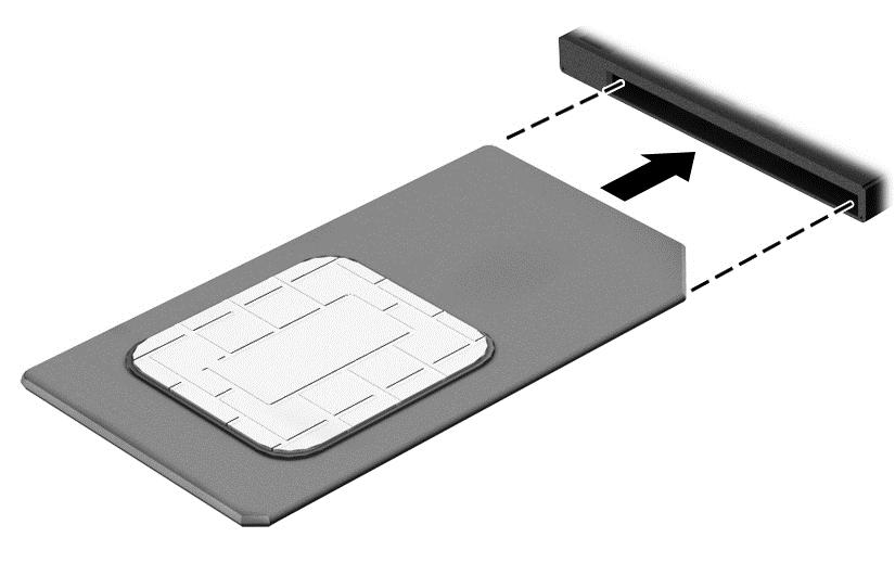 6. Wyjmij baterię. 7. Włóż kartę SIM do gniazda karty SIM, a następnie dociśnij ją, aż zostanie prawidłowo osadzona.