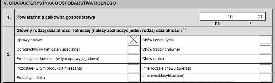 Wypełnianie deklaracji rolnośrodowiskowej PROW 2007-2013 sekcja 1 Powierzchnia całkowita gospodarstwa naleŝy podać powierzchnię całego gospodarstwa, z dokładnością do dwóch miejsc po przecinku.