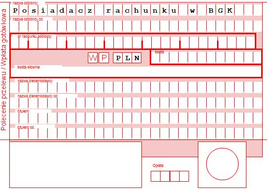 2. Wzór blankietu wpłaty w placówce Santander Bank Polska S.A.: 3.