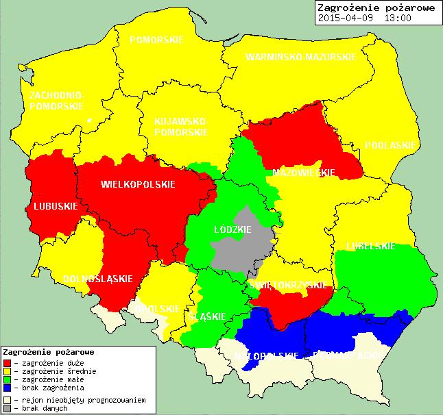 Warszawie Skala jakości powietrza INFORMACJE HYDROLOGICZNO -