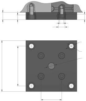 2 x Ø13,5 65 14 Sposób montażu: Flange mounting: B21 B76 W