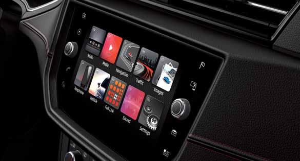 8-calowy ekran nowego SEAT-a Ibiza to najwyższy poziom sterowania i kontroli.