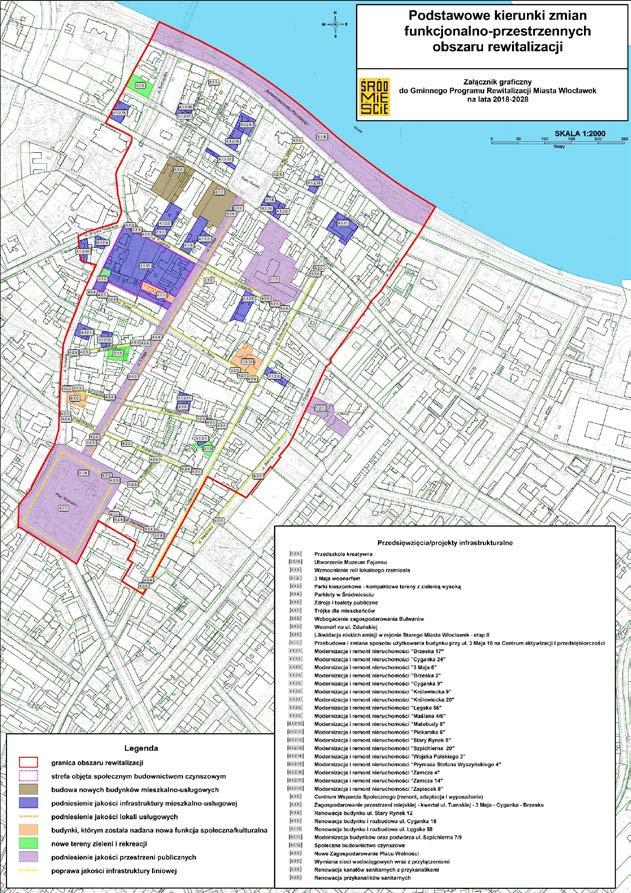 Specjalna Strefa Rewitalizacji granice Specjalna Strefa Rewitalizacji swoim zasięgiem będzie obejmować cały obszar rewitalizacji Włocławka, obejmujący teren zawarty pomiędzy ulicami: Towarowa,