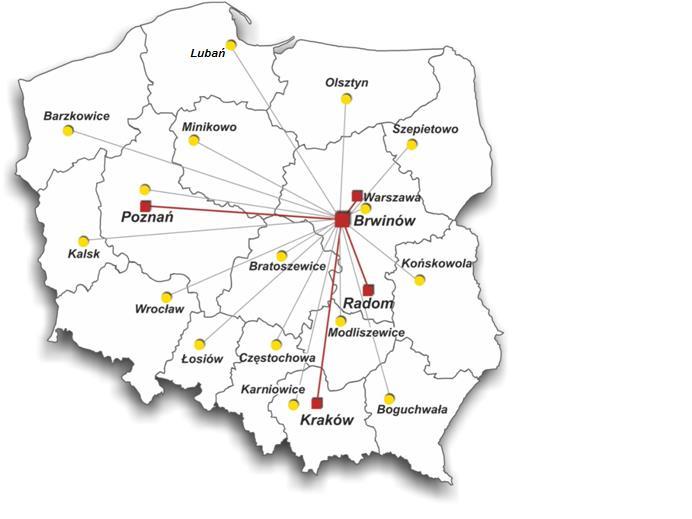 Struktura zatrudnienia Osoby wykonujące zadania na rzecz SIR zatrudnione są w Centrum Doradztwa Rolniczego w Brwinowie oraz w 16 Wojewódzkich Ośrodkach Doradztwa Rolniczego.