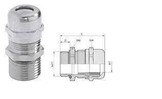 SKINTOP z tworzywa sztucznego i metalu NPT Mosiądz niklowany standardowy SKINTOP MS-SC NPT Wysokoprzewodzące, elastyczne zestyki sprężynowe EMC, umożliwiające łatwą instalację ekranów o różnych