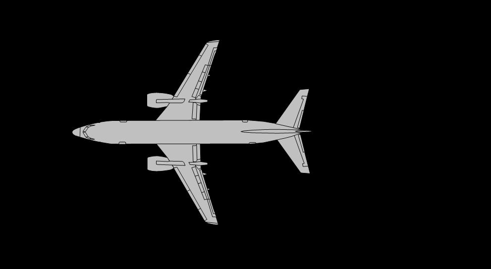 Strefy niebezpieczne wokół samolotów (uruchomione silniki) Odległość (metry) 20 40 60