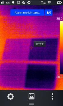 Naciśnij ikonę [ ], aby wyłączyć alarm dźwiękowy temperatury wysokiej. 6.5.2 Alarm niskiej temperatury 1.