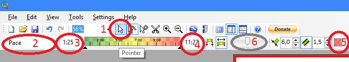 Teraz przełączam się na tryb "Pointer" (ikonka z nr 1): Następnie zmieniam (2) na "Speed", w