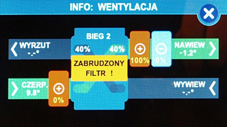 Jeżeli funkcja działa na podstawie termostatu, to komunikat znika po wymianie