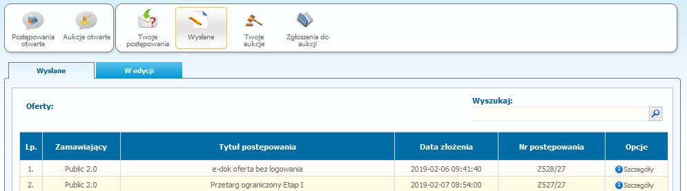 6) Po załadowaniu wszystkich plików należy wprowadzić adres e-mail, na który zostanie wysłane potwierdzenie oraz należy kliknąć ikonę Wyślij.