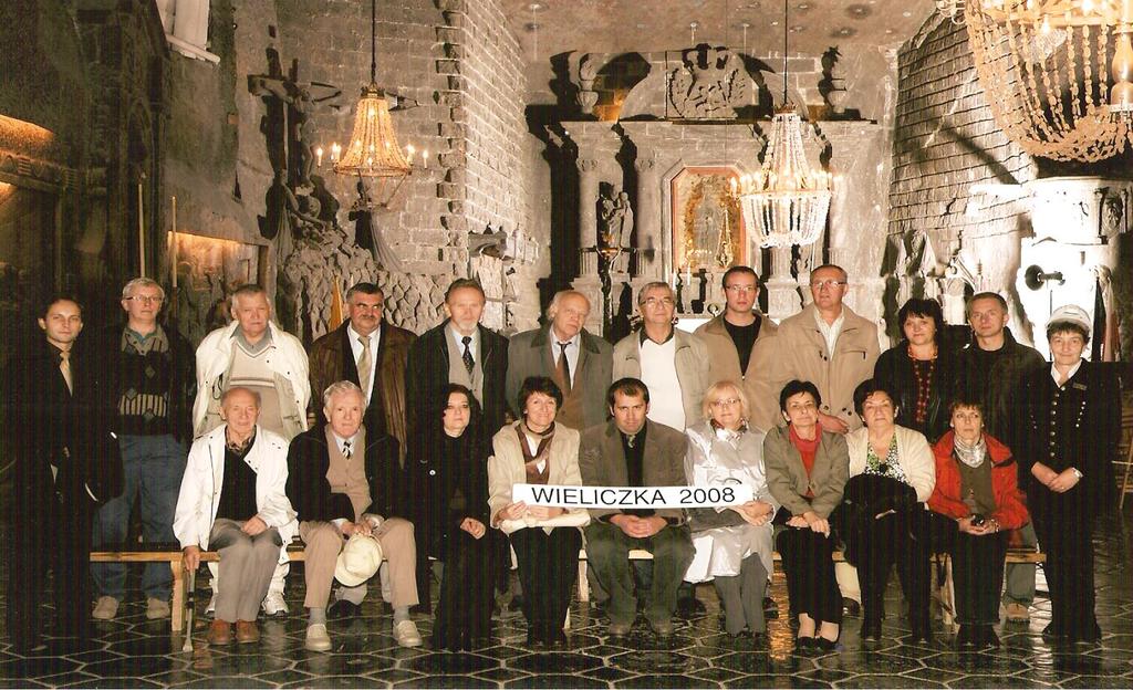 Zwiedzanie kopalni soli w Wieliczce przez członków Oddziału Opolskiego PZITS (2008 r.