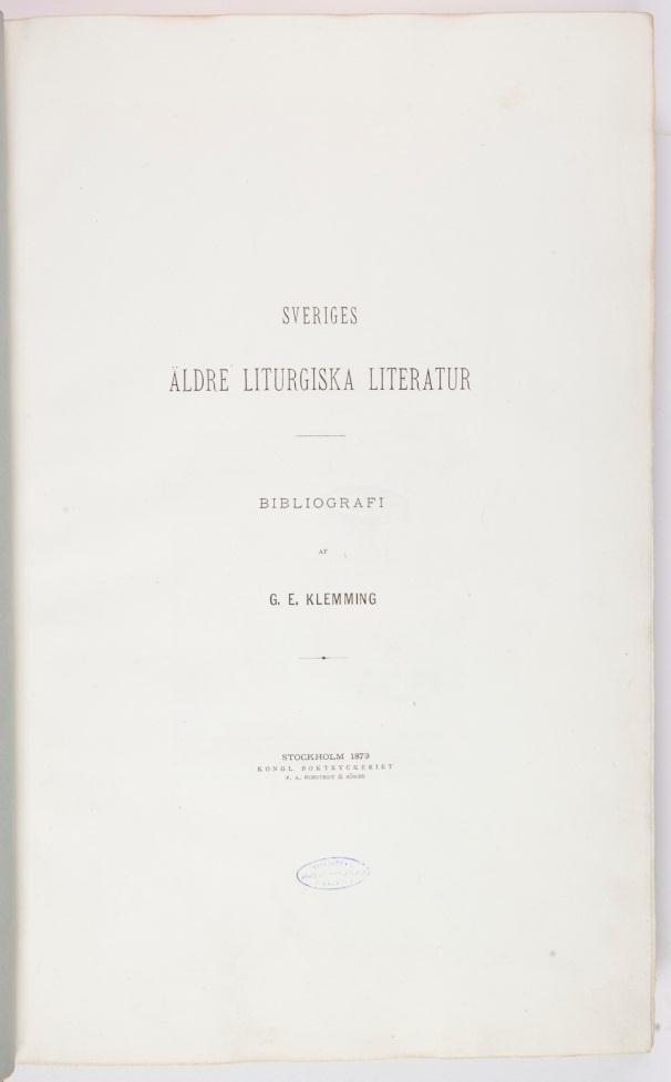 Egzemplarz oprawiony w pracowni introligatorskiej Gustava Hedberga w wiśniową skórę zawiera 58-stronicowy druk XIX-wieczny oraz 70 osadzonych w papierowych passe-partouts kart pergaminowych i