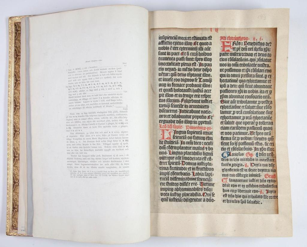 G. E. Klemming, Sveriges äldre liturgiska literatur, s. 2 (Bibl. Nauk. PAU i PAN, sygn. PAU Cim. 4079) oraz Missale Upsalense Vetus, Stockholm 1484 (Bibl. Nauk. PAU i PAN, sygn. PAU Cim. 4079a).