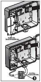 2.4. Podłczenie sterownika do zasilania Minimalny wymagany przekrój kabla do podłczenia wewntrznego transformatora sterownika do ródła prdu wynosi 0.7 mm. 1.