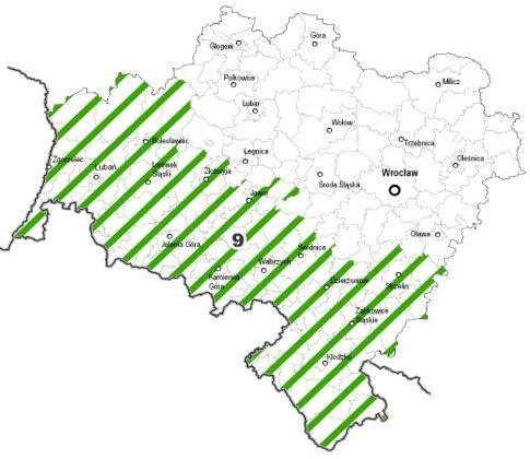 SRWD 2020 Obszary Interwencji w subregionie jeleniogórskim