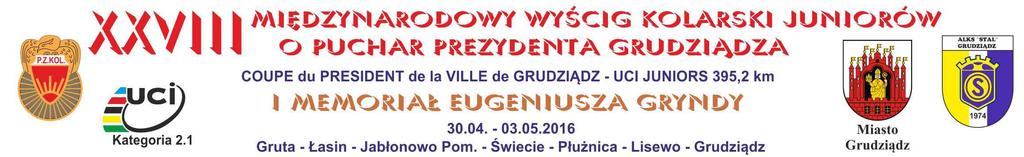 Trasa / Route: Grudziądz - Grudziądz M-ce Place Nr No Organizator / Organizer: ALKS STAL Grudziądz 86-300 GRUDZIĄDZ ul.