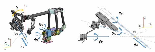 Podwójny równoległobok struktura robota Robin Heart (wersja Robin Heart 1) z mikrokontrolera sterującego robotem. Wprowadza dane o stanie w jakim znajduje się robot, tj.
