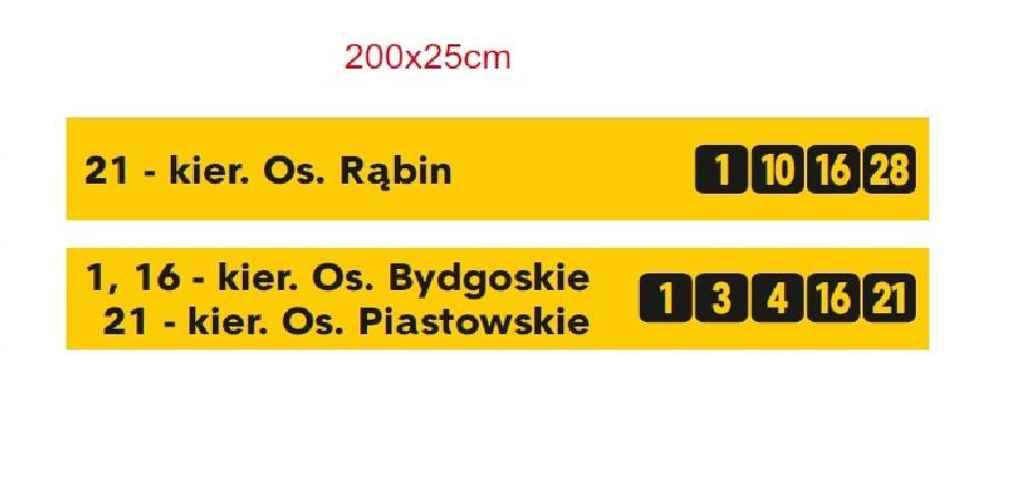 1. Tablica informacyjna oznakowanie przystanków autobusowych Tablice wykonane z płyt kompozytowych (dibondu) o grubości 3 mm o dużej wytrzymałości i nieulegające
