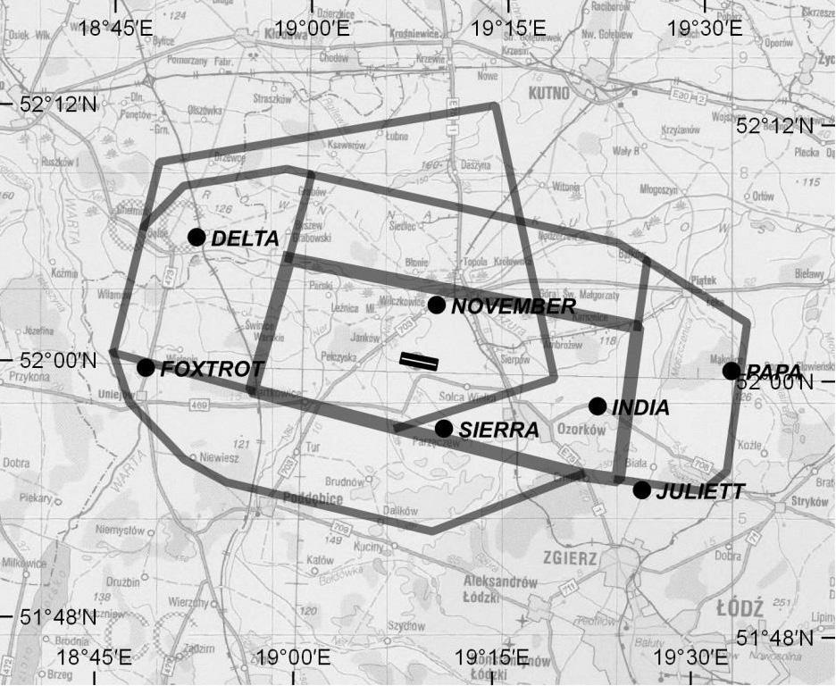 VISUAL OPERATION CHART FIS WARSZAWA 119.450 AIRSPACE: TRA 23 A: 1070-1700m TRA 23 B,C: GND-1700m FIS POZNAŃ 126.300 AD ELEV 123 LECZYCA APPROACH 119.