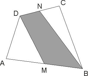 Zadanie nr 4 Punkty M, N są środkami boków AB, CD czworokąta ABCD.