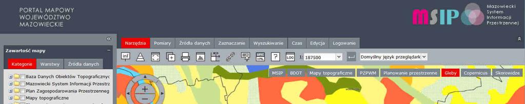 MAPA GLEBOWO-ROLNICZA Dane