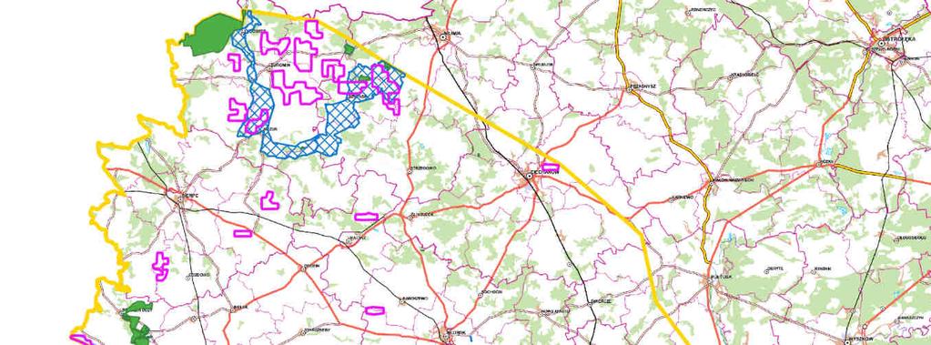 Obszary chronione Wytypowane obszary zostają poddane weryfikacji pod kątem kolizji z obszarami chronionymi: parkami narodowymi,