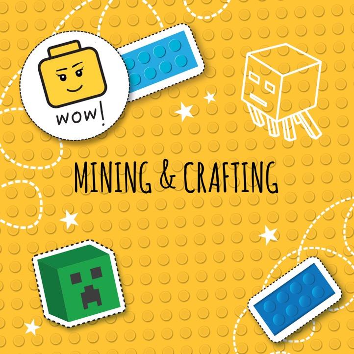 MINING & CRAFTING [ 8-12.07, 29-02.08, 26-30.08 ] 5-8 lat Minecraft to kultowa gra polegająca na budowaniu świata za pomocą szcześcianów. Dzieci wcielą się w rolę architektów świata 3D.