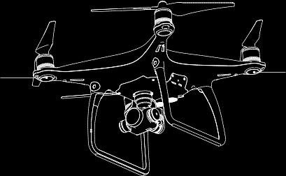 Wskaźniki drona Phantom 4 posiada przednie diody LED i wskaźniki statusu drona.