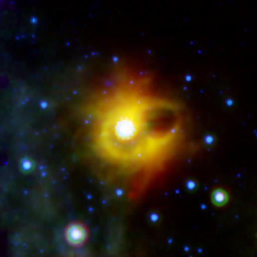 Magnetar otoczony jest pierścieniem świecącego gazu o