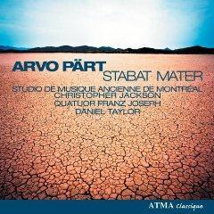 Arvo Pärt - Stabat Mater (Quator Franz Joseph) Patetyczny motyw trzech opadających nut jest rozwijany instrumentalnie i wokalnie.