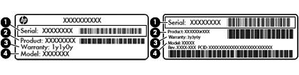 Etykiety Etykiety umieszczone na komputerze zawierają informacje, które mogą być potrzebne podczas rozwiązywania problemów z systemem lub podróży zagranicznych.