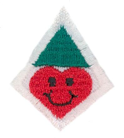 A. Okres Próbny - Odznaka Skrzat Odznaka Skrzat (odpowiadająca zuchowemu słoneczku lub wilczkowi) to czerwone serduszko z buzią, w zielonej czapeczce (trójkąt) na tle białego deltoidu.