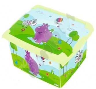68. pudełko na zabawki kolorowe pudełko na przybory szkolne lub zabawki motyw: hipopotam