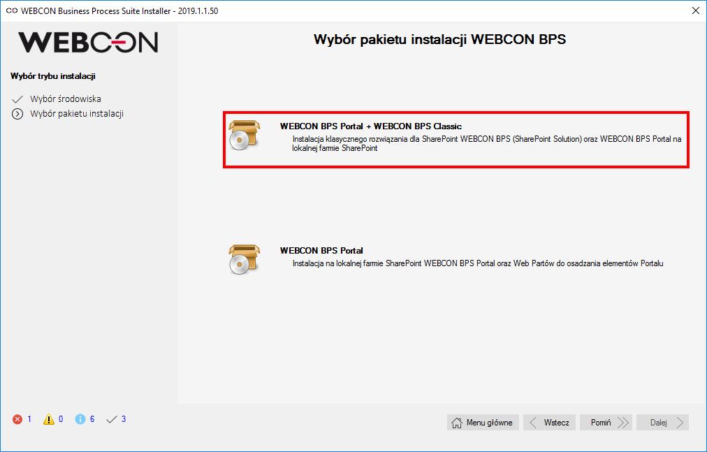 3.2. Weryfikacja systemu Instalator automatycznie sprawdza, czy spełnione są wymagania wstępne dla instalacji. - wszystko w porządku - wystąpił problem z weryfikacją.