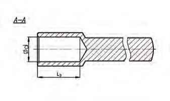 Bolce miedziane typu BMV Pokrycie: bez pokrycia. Napięcie: 10 30 kv. Wykonanie: DIN 46267 cz.1 dotyczy częś ci rurowej. Copper compression pin terminals BMV type Surface: uncoated.