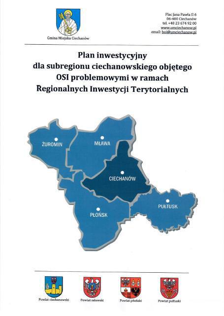 Plany działań poszczególnych RIT Plan działań RIT służy diagnozie problemów i wskazaniu możliwych rozwiązań Projekty muszą być pogrupowane w wiązki realizujące jeden spójny cel W każdej z wiązek musi