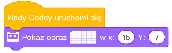 Dioda przeniesie się w prawy górny róg. Zmień teraz w kodzie parametr Y z 0 na 7.