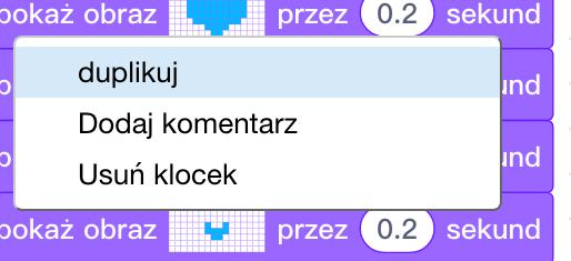 Klikając na bloczku prawym przyciskiem możesz użyć funkcji duplikuj.