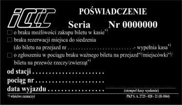 biletu na przejazd, ew.