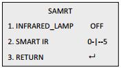INFRARED_LAMP: ON, by włączyć (OFF by wyłączyć) promiennik podczerwieni IR, SMART IR,