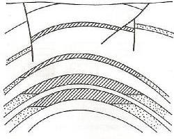 Formowanie zbiorników Podział ze względu kształt Podstawowe rodzaje zbiorników Warstwowe Masywowe Nieregularne Zbiorniki warstwowe: są ograniczone na znacznej powierzchni skałami o niskiej