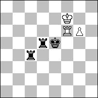 Dlatego czarne ściągają białego króla na pole a5, aby zablokował je swojemu hetmanowi (logiczny wstępny plan realizowany przez czarne!) 1...Hf4+ 2. Ka5 (2.Kb5? Hc4/f1+ =) i dopiero teraz 2...Hb8!