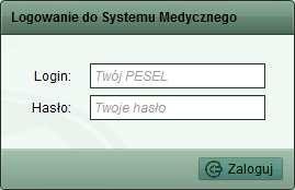 1. Logowanie do systemu Przed rozpoczęciem pracy z aplikacją e-opieka należy się zalogować podając swój numer PESEL jako login oraz wpisując ustawione wcześniej hasło.