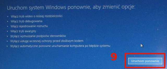 podpisów sterowników wciśnij