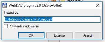 Zamknąć okno z listą zainstalowanych wtyczek przyciskiem OK.