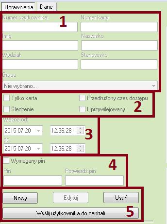 Wymagany PIN [4] zaznaczamy, czy przejścia będą obsługiwane dodatkowo za pomocą obowiązkowego kodu PIN.