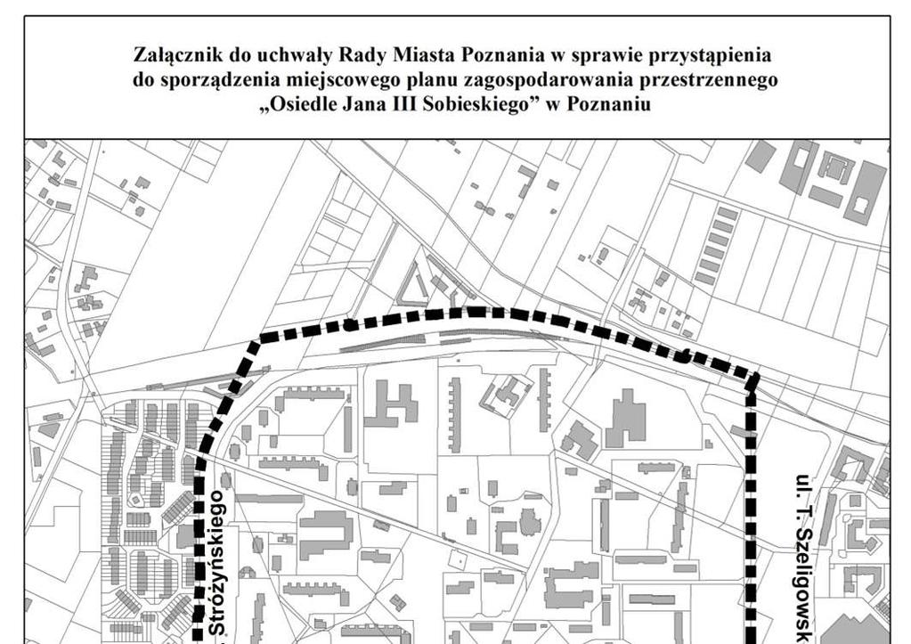 Granice mpzp Zarząd Osiedla Jana III Sobieskiego i Marysieńki Uchwałą nr 14/II/2017 z dnia 27 stycznia 2017 r.