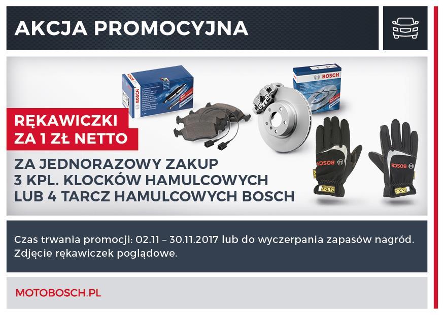 Układ hamulcowy Bosch Za jednorazowy zakup 3 kpl.