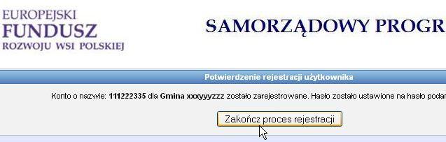 Po wypełnieniu wszystkich pól należy kliknąć przycisk "Zarejestruj konto".