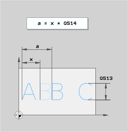 12 GRAWEROWANIE (cykl 225, DIN/ISO: G225) 12.6 Parametry cyklu Grawerowany tekst QS500: grawerowany tekst w apostrofach.